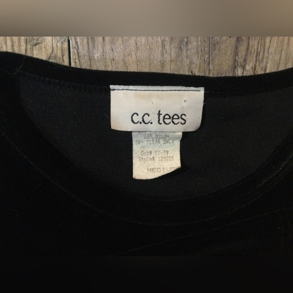 Black Velvet Crew Neck Top - Picture 5 of 7